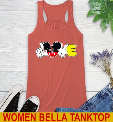 St.Louis Cardinals MLB Baseball Love Mickey Disney Sports Racerback Tank 4