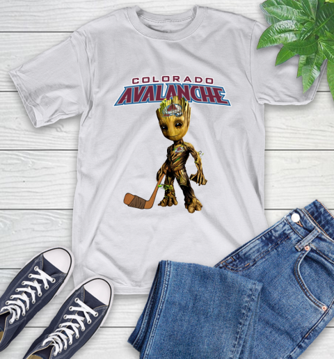 Colorado Avalanche NHL Hockey Groot Marvel Guardians Of The Galaxy T-Shirt 12