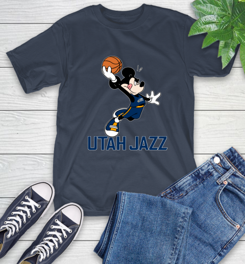 NBA Basketball Utah Jazz Cheerful Mickey Mouse Shirt T-Shirt 4