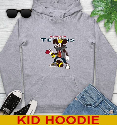 Houston Texans NFL Football Mickey Peace Sign Sports Youth Hoodie 6