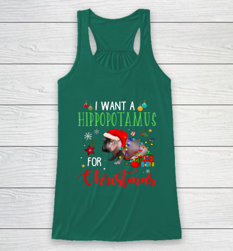 I Want A Hippopotamus For Christmas Hippo Fiona Racerback Tank 5