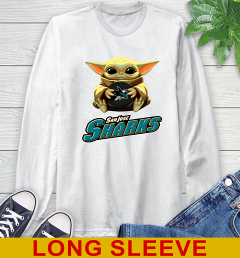 NHL Hockey San Jose Sharks Star Wars Baby Yoda Shirt 58