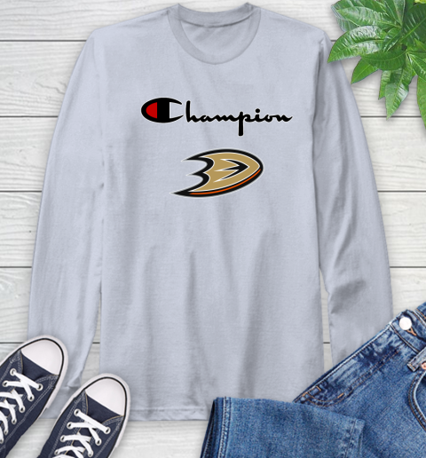 NHL Hockey Anaheim Ducks Champion Shirt Long Sleeve T-Shirt 4