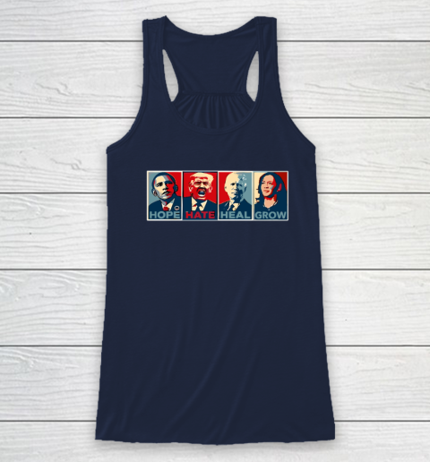 Hope Hate Heal Grow Racerback Tank 5