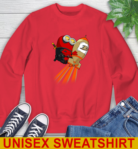 NHL Hockey Anaheim Ducks Deadpool Minion Marvel Shirt Sweatshirt 12