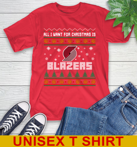 NBA All I Want For Christmas Is Portland Trail Blazers Basketball Sports 12