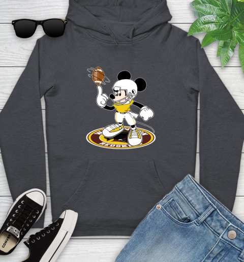NFL Football Washington Redskins Cheerful Mickey Disney Shirt Youth Hoodie 8