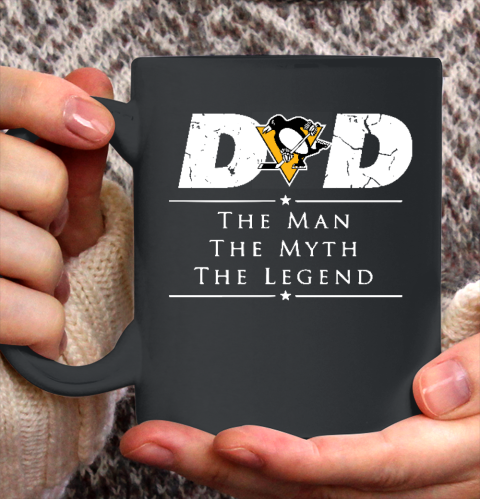 Pittsburgh Penguins NHL Ice Hockey Dad The Man The Myth The Legend Ceramic Mug 11oz 2