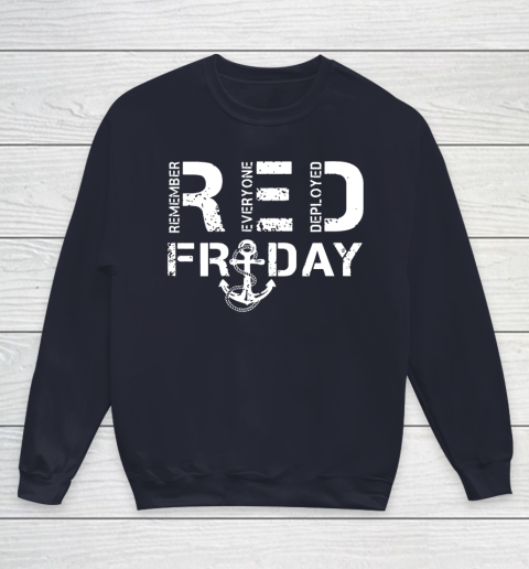 On Fridays We Wear Red Friday Military Navy Soldiers Youth Sweatshirt 2