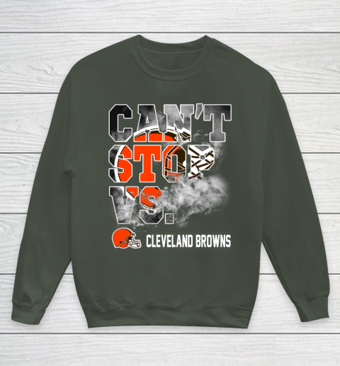NFL Cleveland Browns Can't Stop Vs Youth Sweatshirt 8
