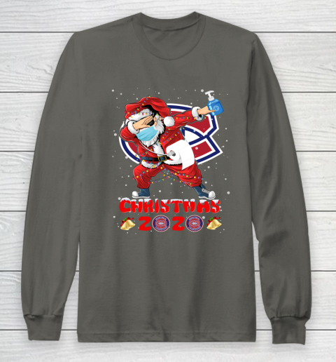 Montreal Canadiens Funny Santa Claus Dabbing Christmas 2020 NHL Long Sleeve T-Shirt 5