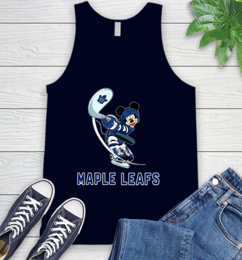 NHL Hockey Toronto Maple Leafs Cheerful Mickey Mouse Shirt Tank Top 3