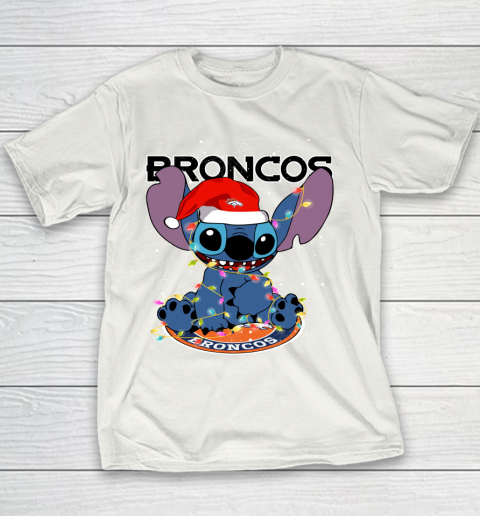 Denver Broncos NFL Football noel stitch Christmas Youth T-Shirt