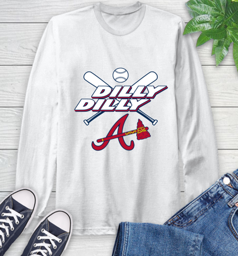 MLB Atlanta Braves Dilly Dilly Baseball Sports Long Sleeve T-Shirt