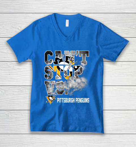 NHL Pittsburgh Penguins Hockey Can't Stop Vs V-Neck T-Shirt 5