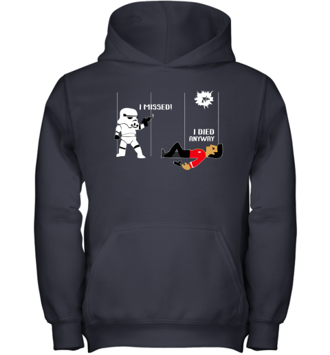 s83w star wars star trek a stormtrooper and a redshirt in a fight shirts youth hoodie 43 front navy