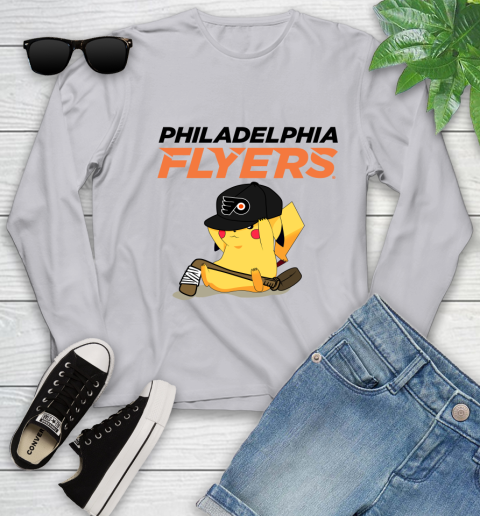 NHL Pikachu Hockey Sports Philadelphia Flyers Youth Long Sleeve 5