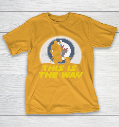 Winnipeg Jets NHL Ice Hockey Star Wars Yoda And Mandalorian This Is The Way T-Shirt 2