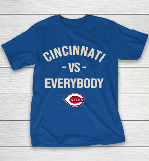 Cincinnati Reds Vs Everybody Youth T-Shirt 6