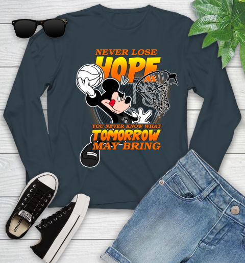 Brooklyn Nets NBA Basketball Mickey Disney Never Lose Hope Youth Long Sleeve 9
