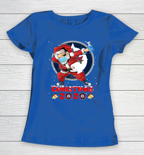 Winnipeg Jets Funny Santa Claus Dabbing Christmas 2020 NHL Women's T-Shirt 8