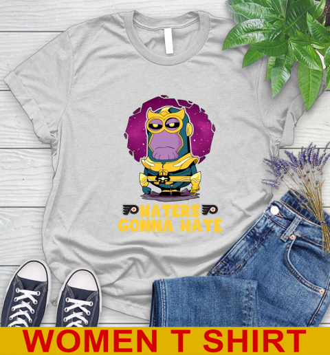 NHL Hockey Philadelphia Flyers Haters Gonna Hate Thanos Minion Marvel Shirt Women's T-Shirt