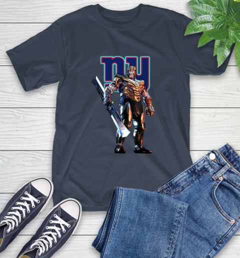 NFL Thanos Gauntlet Avengers Endgame Football New York Giants T-Shirt 4