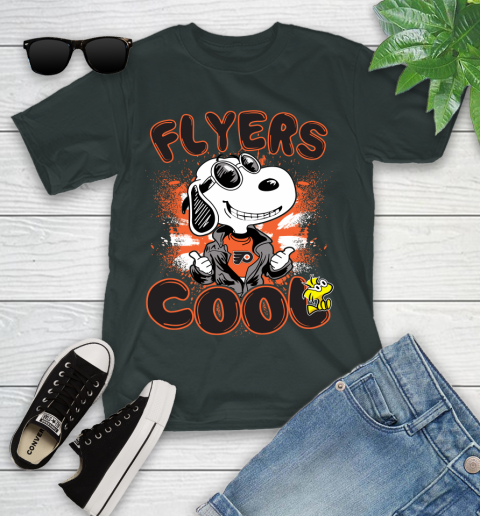 NHL Hockey Philadelphia Flyers Cool Snoopy Shirt Youth T-Shirt - Image 6
