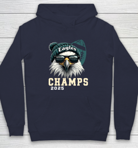 Eagles Sunglasses Championship 2025 Celebrated Eagles Hoodie 2
