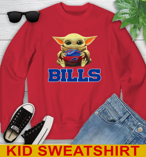 NFL Football Buffalo Bills Baby Yoda Star Wars Shirt Youth Sweatshirt 8
