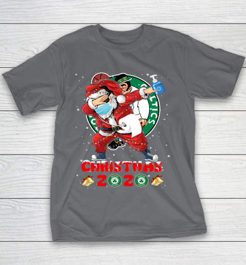 Boston Celtics Funny Santa Claus Dabbing Christmas 2020 NBA Youth T-Shirt 5