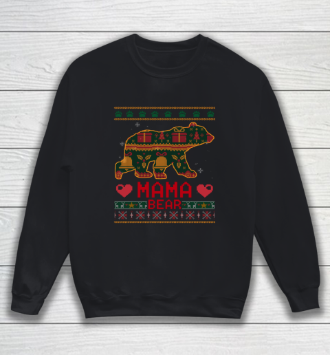 Mama Bear Christmas Pajama Ugly Xmas Sweater Family Gift Sweatshirt
