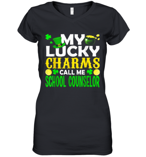 My Lucky Charms Call Me Lunch Lady St Patrick'S Day Gifts Women's V-Neck T-Shirt