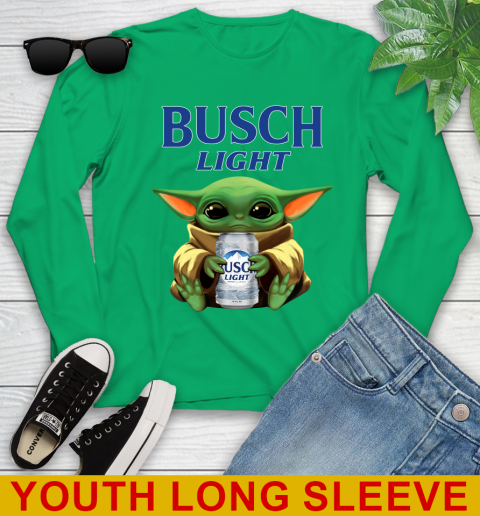 Star Wars Baby Yoda Hugs Busch Light Beer Shirt 128