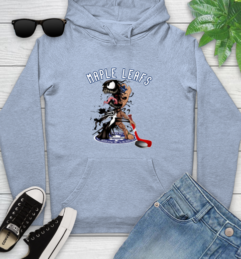 NHL Toronto Maple Leafs Hockey Venom Groot Guardians Of The Galaxy Youth Hoodie 10