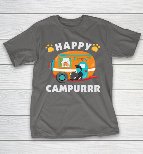 Happy Campurrr Camping With Cats RV Glamping Designs T-Shirt 18