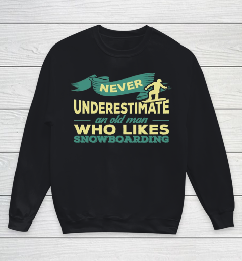 Grandpa Funny Gift Apparel  Grandpa Snowboarder Youth Sweatshirt