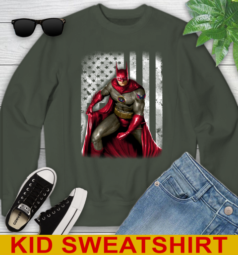 Washington Capitals NHL Hockey Batman DC American Flag Shirt Youth Sweatshirt 8