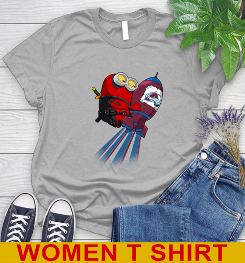 NHL Hockey Colorado Avalanche Deadpool Minion Marvel Shirt Women's T-Shirt 5