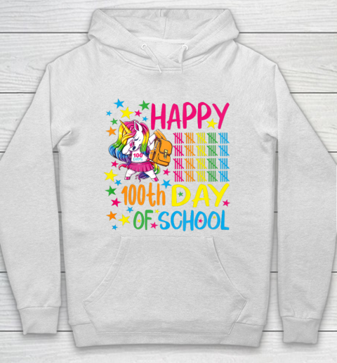Happy 100th Day Of School Unicorn Hoodie