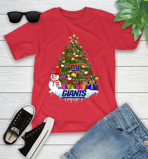 New York Giants Merry Christmas NFL Football Sports Youth T Shirt