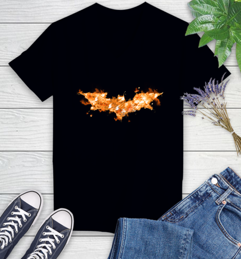 NBA San Antonio Spurs Batman Logo DC Basketball Sports Shirt Women's V-Neck T-Shirt