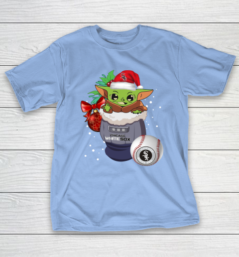 Chicago White Sox Christmas Baby Yoda Star Wars Funny Happy MLB T-Shirt 11