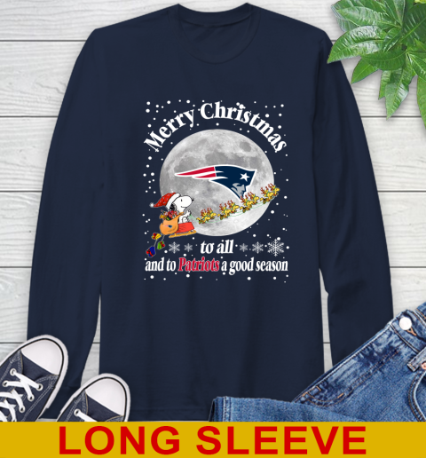 New England Patriots Merry Christmas To All And To Patriots A Good Season NFL Football Sports Long Sleeve T-Shirt 3