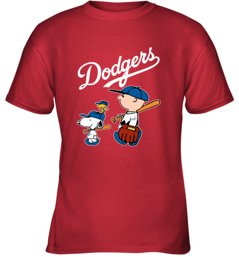 MLB Los Angeles Dodgers Boys' Gray Poly T-Shirt - XS