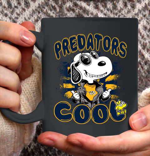 NHL Hockey Nashville Predators Cool Snoopy Shirt Ceramic Mug 15oz