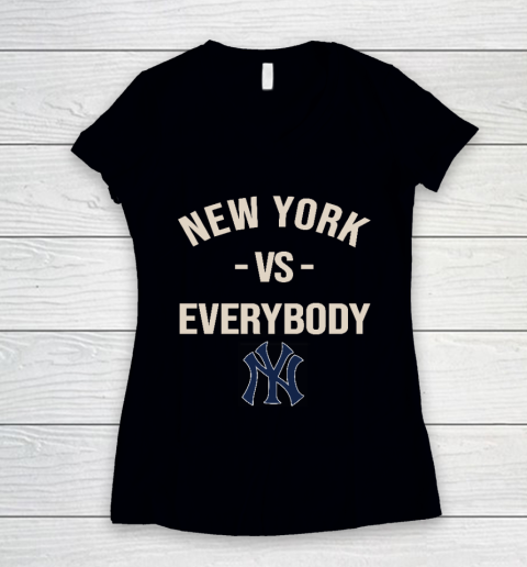 New York Yankees Vs Everybody Women's V-Neck T-Shirt