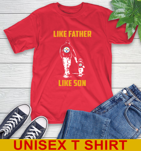 Pittsburgh Steelers NFL Football Like Father Like Son Sports T-Shirt 12