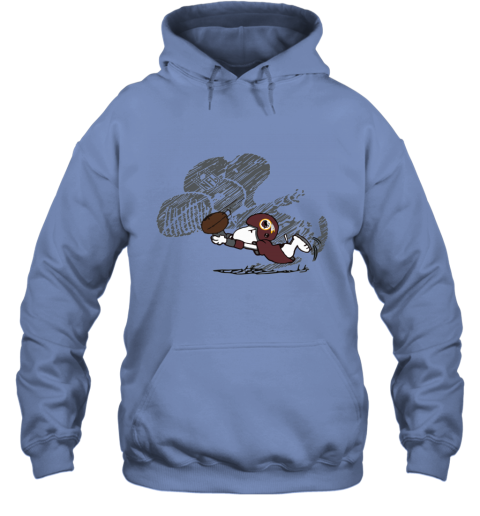 rwwk washington redskins snoopy plays the football game hoodie 23 front carolina blue