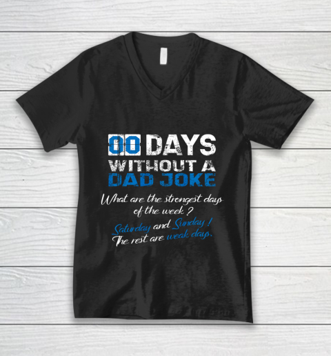 Mens Zero Days Without A Dad Joke Father s Funny Memes Collection V-Neck T-Shirt